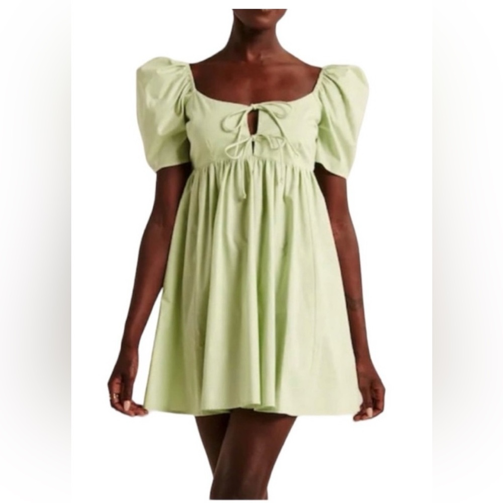 Abercrombie & Fitch Mint Green Tie-Front Dress